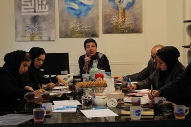 جلسه دبیر و مدیران جشنواره ی تئاتر فجر با مدیران روابط عمومی سالن های خصوصی عکاس دانیال حکیم رابط
