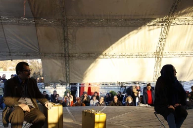 گزارش تصویری از اولین اجرای نمایش هشتک لاکچری در سی و هفتمین جشنواره ی بین المللی تئاتر فجر - کارگردان کارگردان میثم سرآبادی- عکاس رئوفه رستمی