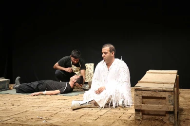 گزارش تصویری از اولین اجرای نمایش تاکسیدرمی در سی و هفتمین جشنواره ی بین المللی تئاتر فجر -کارگردان: مجتبی رستمی فر-عکس:رز ارغوان