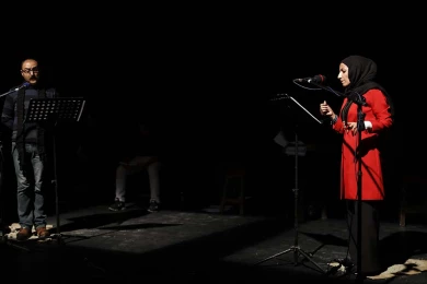 گزارش تصویری از اولین اجرای نمایش رادیویی مزار در سی و هفتمین جشنواره ی بین المللی تئاتر فجر -کارگردان:طاهره شاددل_عکس:رئوفه رستمی