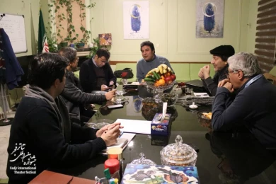 Referees of the Stage Theater Competition meet with the Secretary of the Fadjr Theater Festival