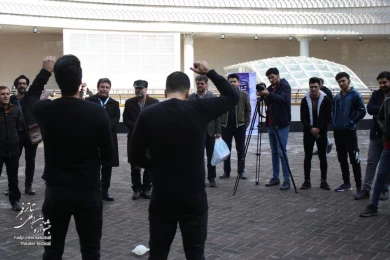 Performing the thirty-eighth Fadjr International Theater Festival street performances