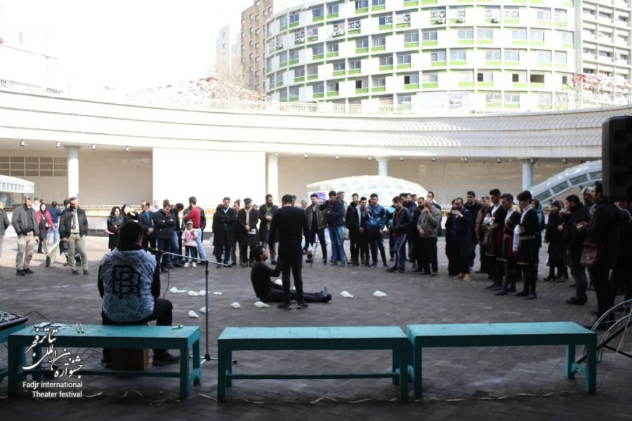 Performing the thirty-eighth Fadjr International Theater Festival street performances