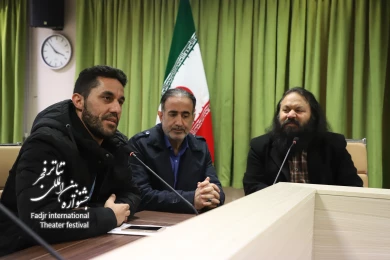 دیدار هنرمندان عراقی حاضر در چهل و یکمین جشنواره تئاتر فجر با کاظم نظری